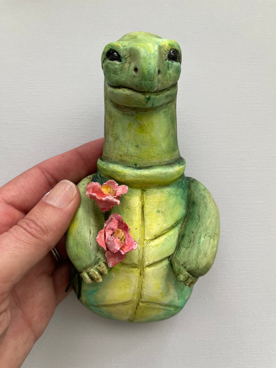 Turtle Clay Animal Sculpture Animal Nature Nursery Decor - Etsy
