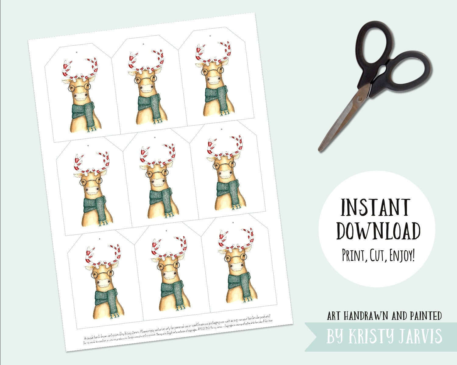 PRINTABLE Holiday Gift Tag DIY Gift Tags Instant Download - Etsy