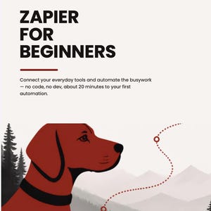 Zapier för nybörjare PDF-guide | Handbok för automatisering utan kod | Guide till AI-arbetsflöden | Automatisering av småföretag | Digital nedladdning