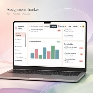 Student Planner Browser App, Assignment Tracker, Academic Planner, Study Schedule, Grade Calculator, College Dashboard, HTML Download