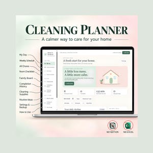 Digital Cleaning Planner,  offline app,  Weekly Schedule & Family Chore Chart