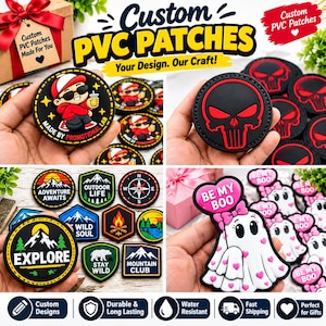 Custom PVC Patch | Personalized Rubber Patch, Logo Patch, Morale Patch, Custom Name Patch for Hats Jackets Bags