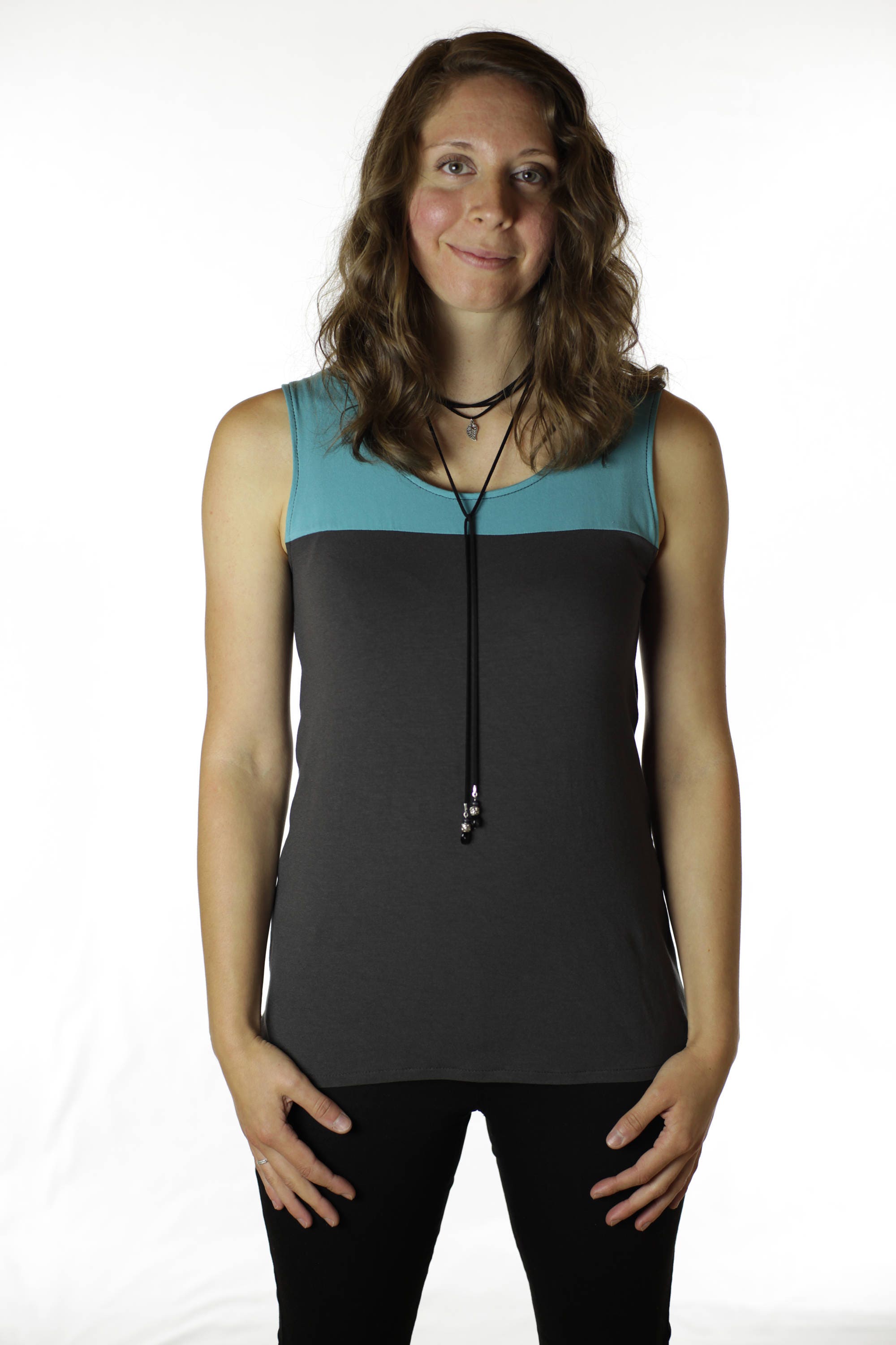 Graue und türkisfarbene Jacke top dehnbar Bambusgewebe | Etsy