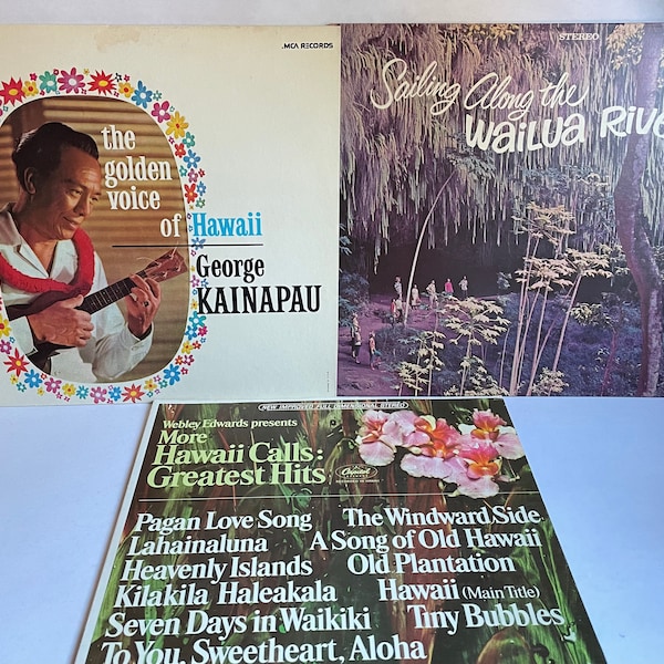 Vintage Hawaiian 1960s vinyl records