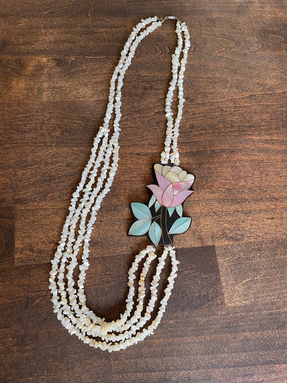 Lee Sands Shell Rose Necklace - Etsy