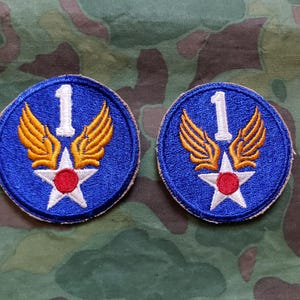 1st Army Air Corps, WWII patches (one pair)