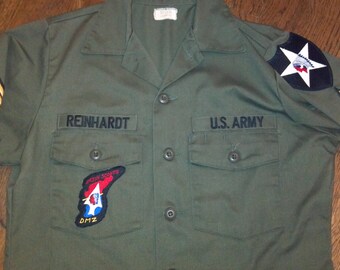 16.5 X 36 John Lennon Army Shirt. Size 