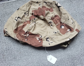 US Desert Storm camouflage PASGT kevlar helmet cover, XS-Small, 1983 dated