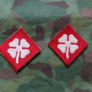 4th Army, WWII patches (one pair)