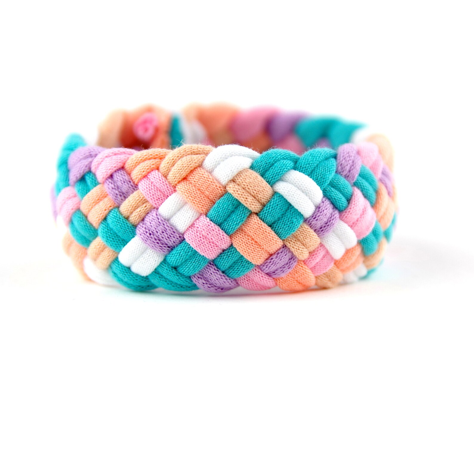 Textile bracelet for her. Colorful soft flexible Etsy