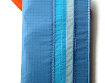Field Notes Memo Cover, Blue Recycled Paraglider Field Notes Case, Mens Planner Wallet, Eco Field Notes Cover, Journal Cover, Travel Notes