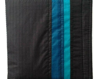 Mens Minimalist Black Striped Wallet from Recycled Paraglider Eco Fabric