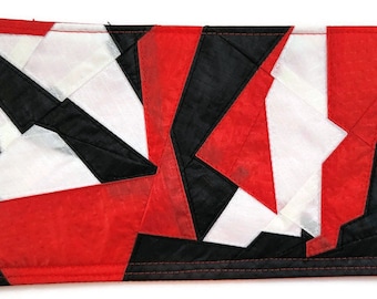 Recycled Paraglider Wallet: Handmade Patchwork Geometric Bifold Billfold