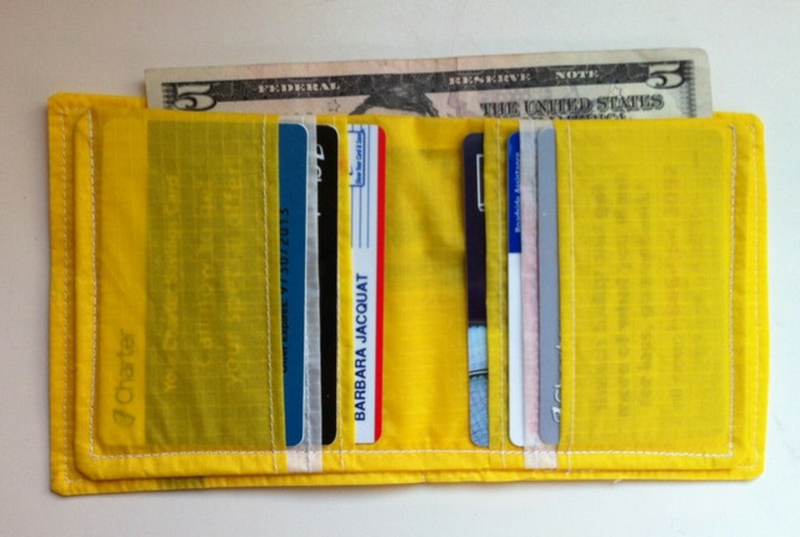 Mens Wallet Recycled Paraglider Wallet Yellow Stripe Eco Etsy