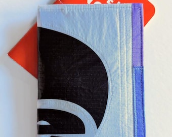 Field Notes Cover, OOAK Recycled Paraglider Glider Logo Journal Cover, Travel Organizer