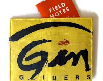 Recycled Paraglider Field Notes Cover: Eco-Friendly Travel Organizer with Logo