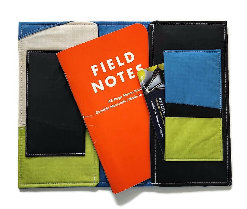 Field Notes Memo Cover, Recycled Paraglider Case, Planner Wallet, Eco Field Notes Cover, Fabric Journal Cover, Travel Organizer image 3