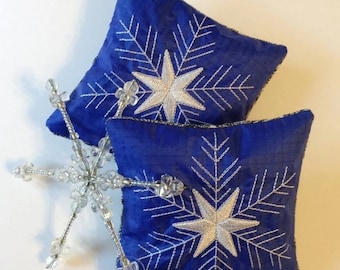 Lavender Sachets, Snowflake Sachets, Blue Sachets, Recycled Paraglider Sachets, Eco Sachets, Set of Two Sachets