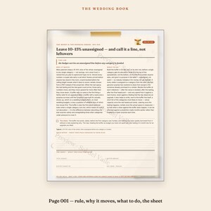 Das Hochzeitsbuch – 100 Planungsregeln, Arbeitsblätter (PDF, Letter & A4) Bild 4