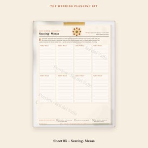 Planificador de bodas imprimible, libro bilingüe para planificar bodas, kit de carpeta minimalista, presupuesto, lista de invitados, seguimiento de proveedores, itinerario, PDF imagen 8