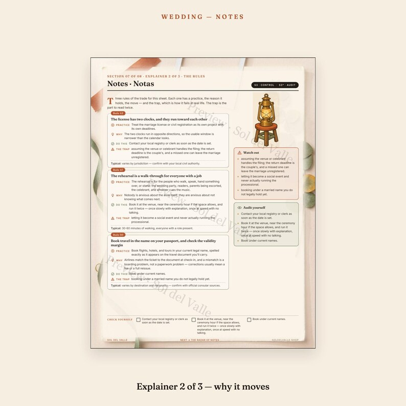 Bilingual Wedding Planning Notes – Decisions, Payments, Vendor Questions (PDF) image 3