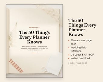 Las 50 cosas que todo organizador de bodas debe saber – Guía práctica (Descarga en PDF)