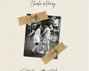 SAVE THE DATE digital template, easy to personalize with your own details <3