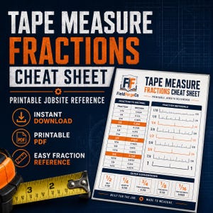 Tape Measure Cheat Sheet