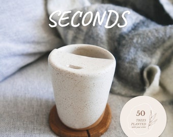 SECONDS - Handmade Speckled Travel Mug