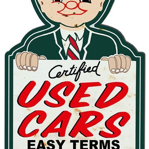 Vintage Style Metal Sign Used Cars Man Cave / Man Cave Decor / Garage Decor / Wall Art