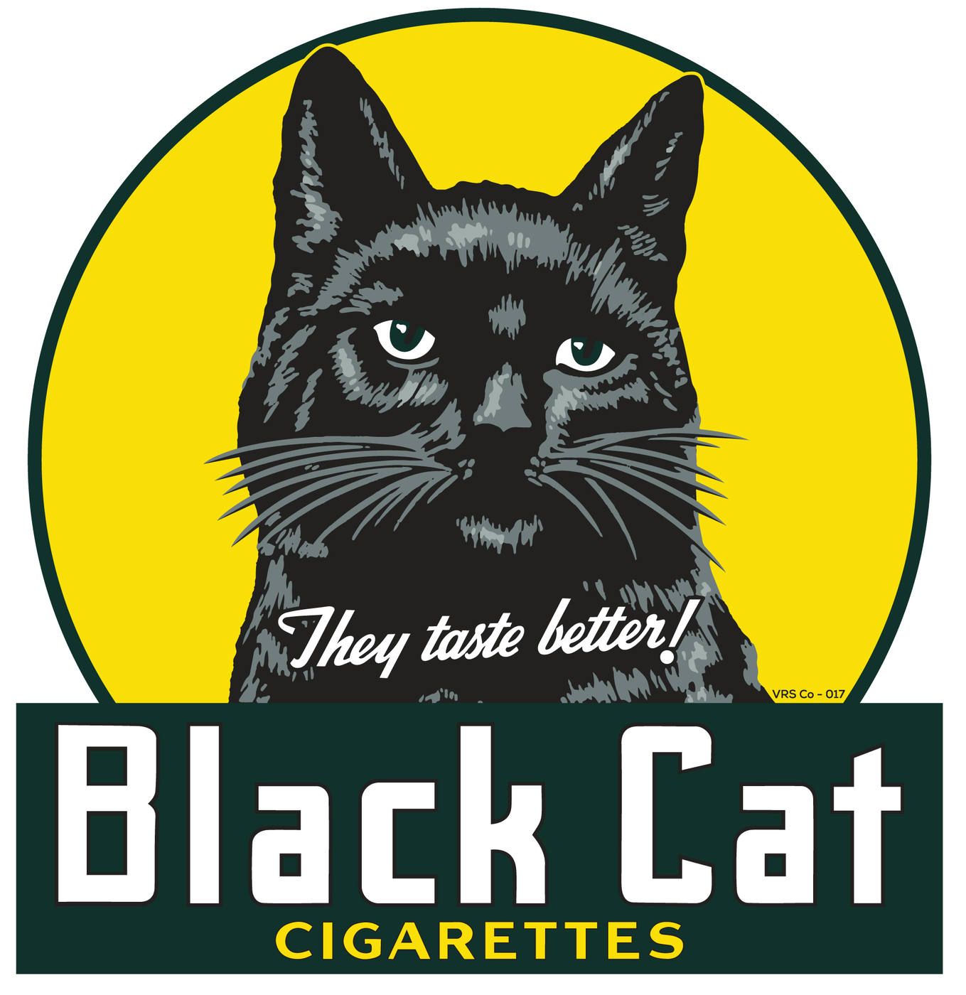 tobacco and cats Vintage Style Steel Sign Black Cat Cigarettes 26
