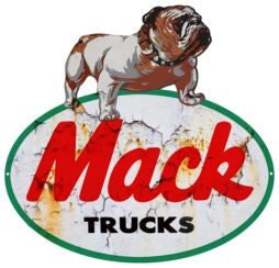 VINTAGE ANTIQUE Style Metal Sign Mack Truck Bulldog 32x34 - Etsy