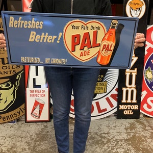 Vintage Antique Style Soda Sign Pal Ade