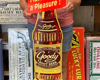 Vintage Antique Style Metal Sign Goodys Root Beer 36x10 Made in USA