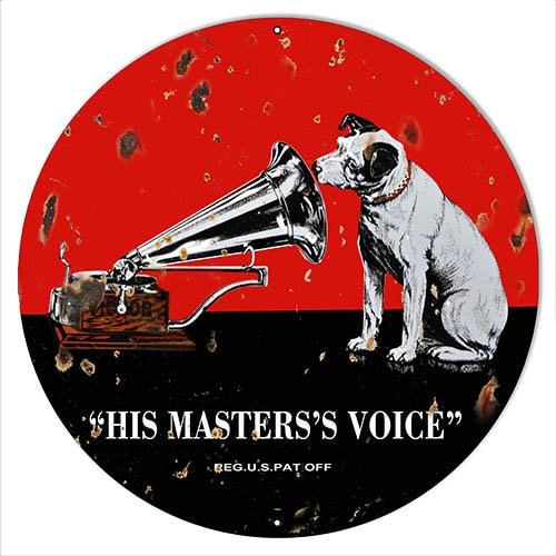 His Masters Voice Sign - Etsy