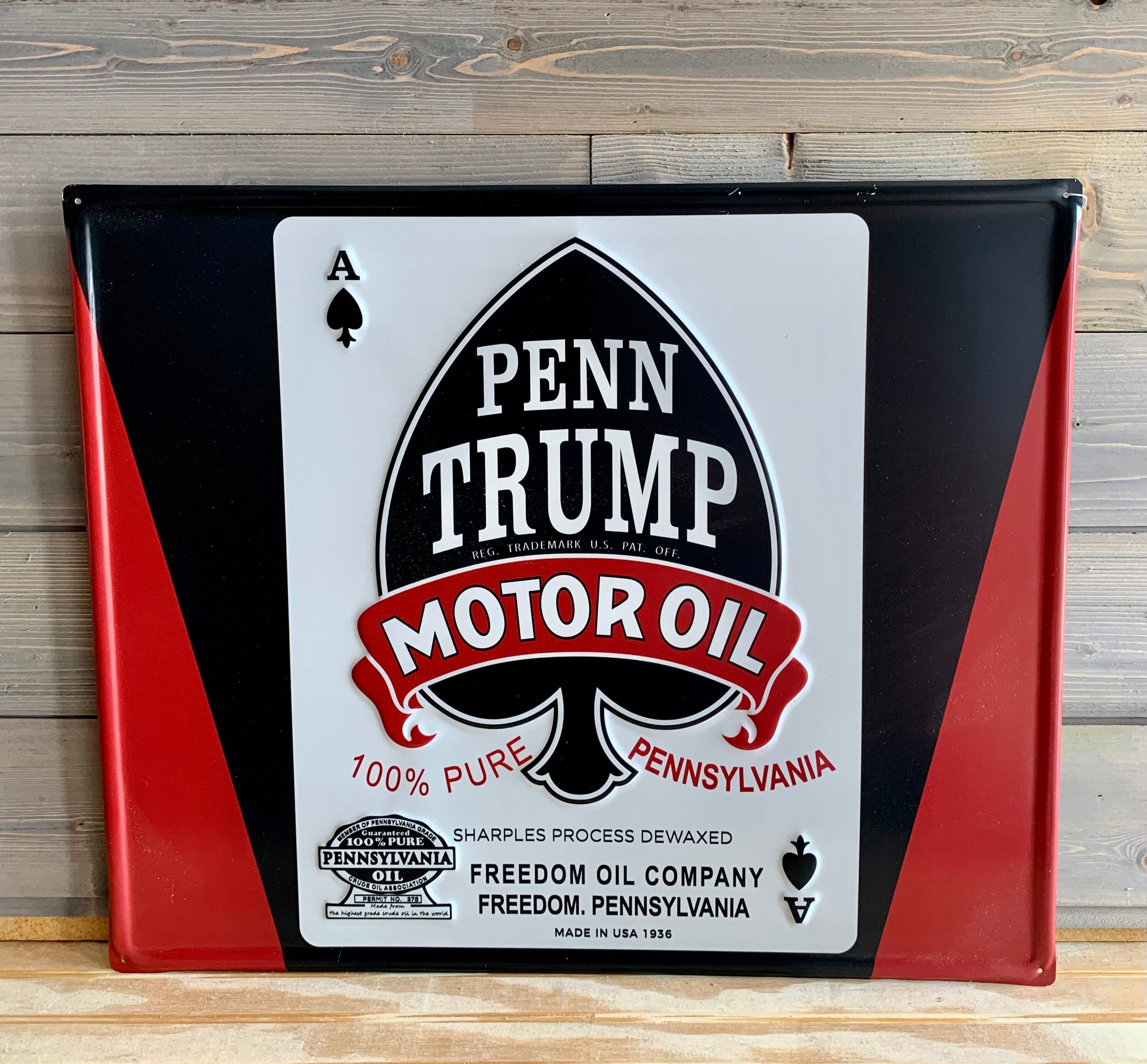 Vintage Style STEEL Sign Penn Trump Motor Oil 24 X 20 -  Canada