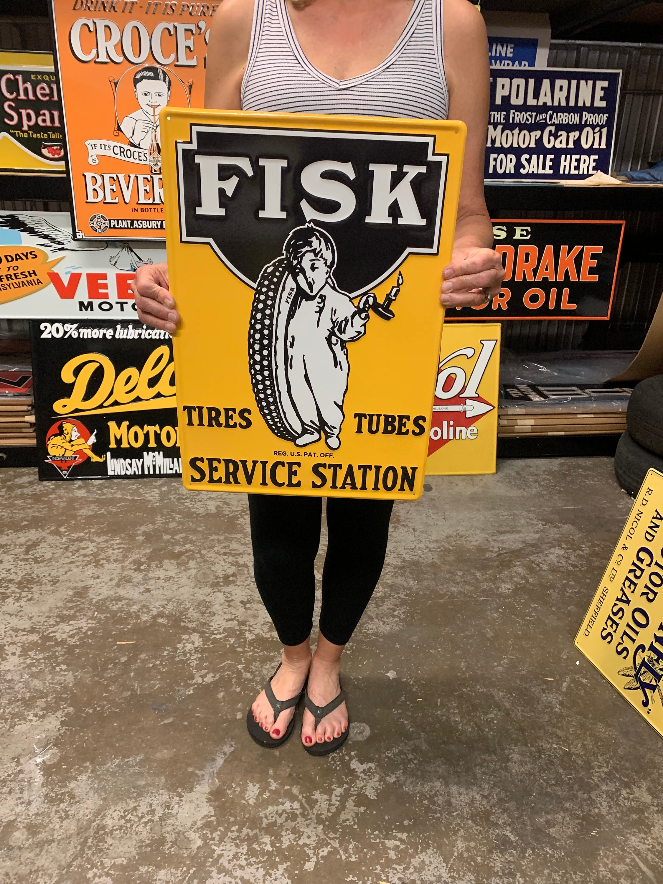 Vintage Style Metal Sign Fisk Tires Made in USA - Etsy