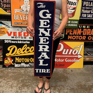 Vintage Style Metal Sign General Tires Made in USA