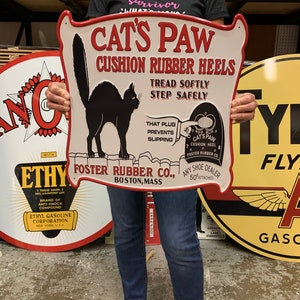 Vintage Antique Style Sign Cats Paw Shoes Made in USA