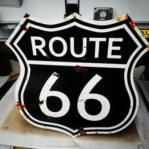 Vintage Style Metal Sign Route 66 15" x 15"