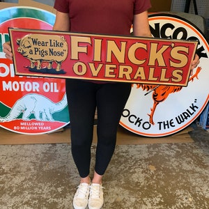 Finck's Overalls Sign - Etsy
