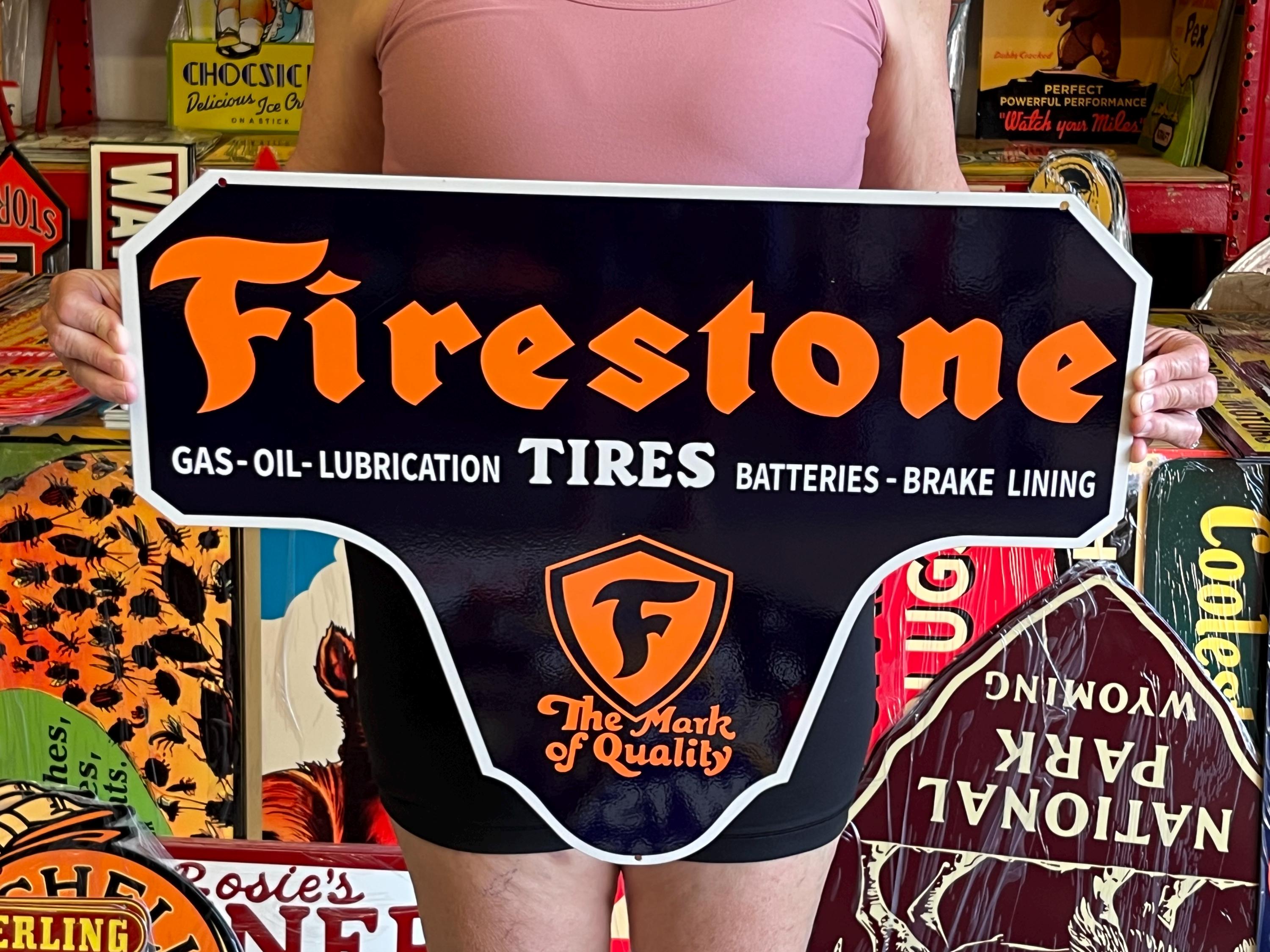 Vintage Firestone Sign - Etsy