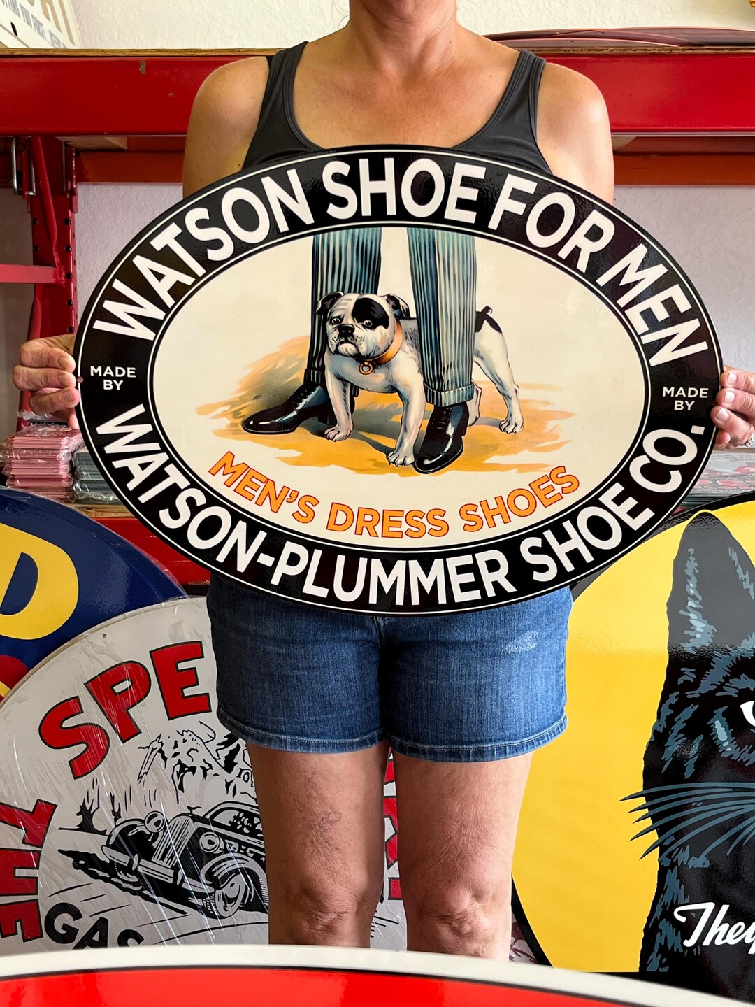 Watson Shift Sign Antique Vintage Style Sign Watson Shoes Bulldog Made in USA 22x16 - Etsy
