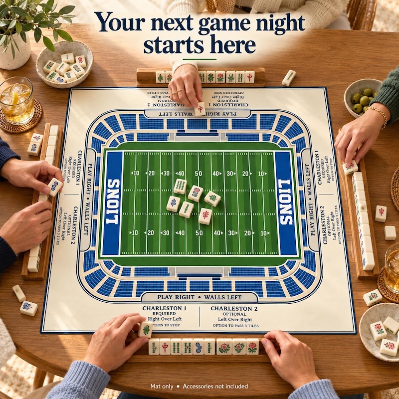 Mat 50 Football Mahjong Mat - Etsy