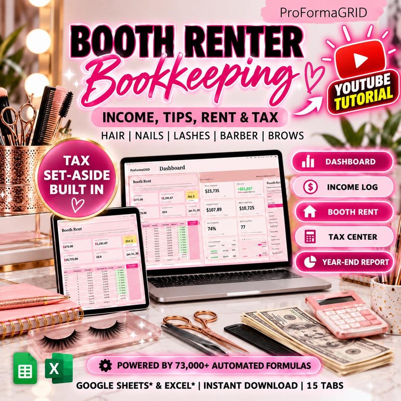 Booth Renter Bookkeeping preview