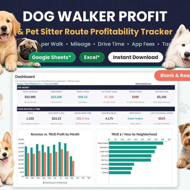 Dog Walker Profit Tracker preview