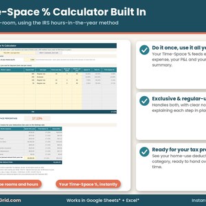 Time-Space percentage calculator for family childcare providers using the IRS hours-in-the-year method, with room-by-room square footage and home expense deductions.