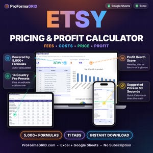 Etsy Pricing & Profit Calculator listing preview