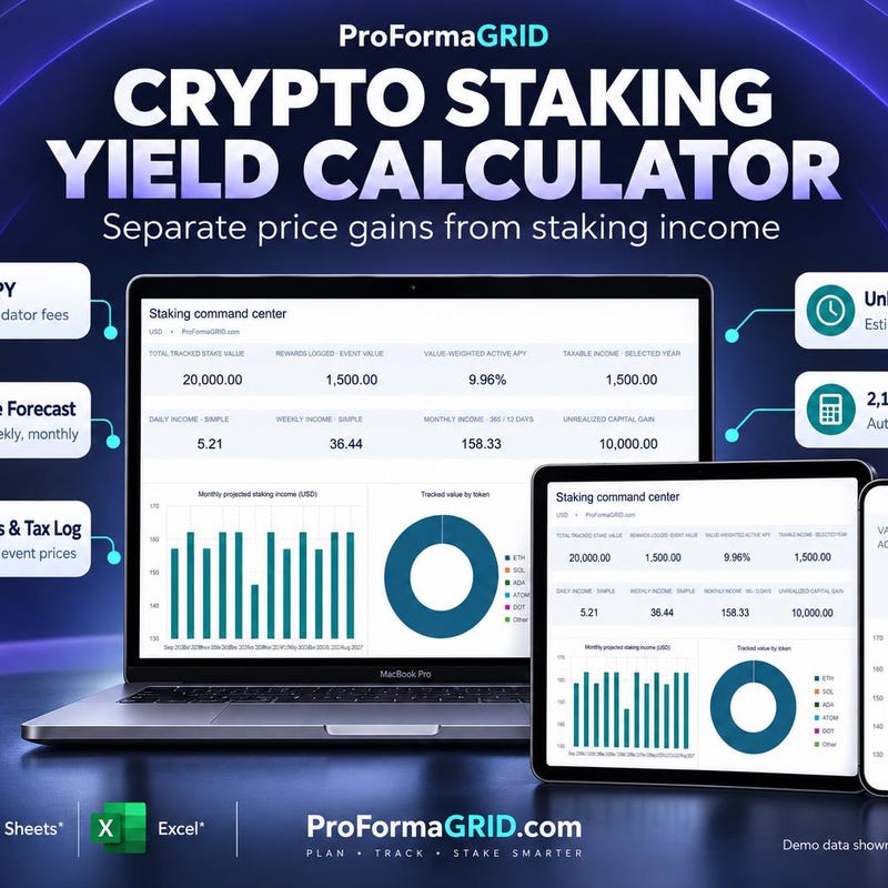 Crypto Staking Yield Calculator preview