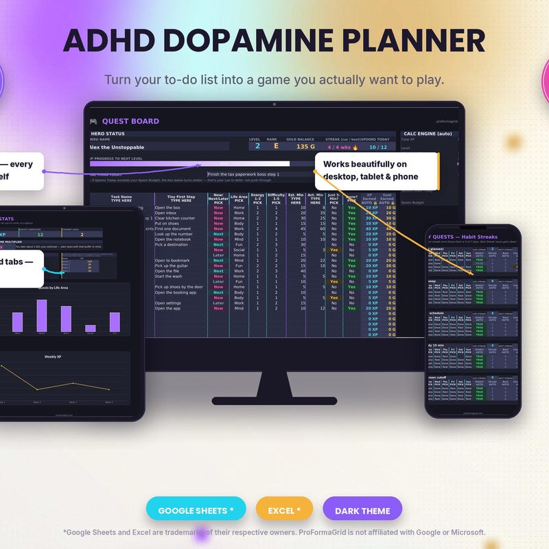 ADHD Gamified Planner preview